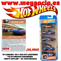 HOT WHEELS PACK 5 COCHES...