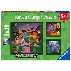 Puzzle Minecraft 3x49pzs 